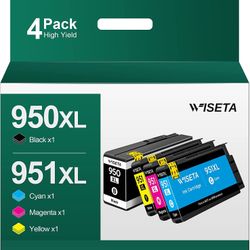 950Xl 951Xl Ink Cartridges Replacement for 951XL Ink Cartridges Combo Pack use with 8 8 8625 276dw 251dw (1B1C1M1Y, 4 Pack)