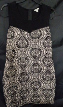 Olivia Matthews women's black and white sleeveless dress size large