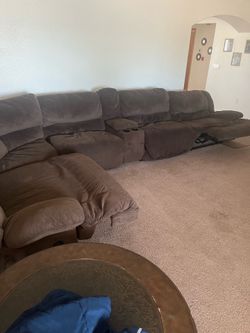 Dark brown couch