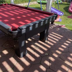 8’ Slate Pool Table 