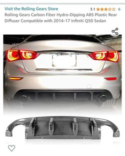 Infiniti Q50 2014-2017 Rear Diffuser Carbon Fib