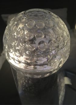 JJJ VINTAGE GLASS TABLE LIGHTER WITH LID