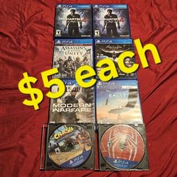 Playstation 4 Ps4 Games $5 each 