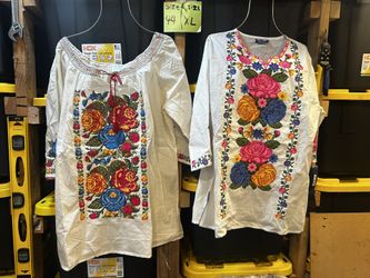 BRAND NEW BEAUTIFUL EMBROIDERY PUNTO DE CRUZ MEXICAN BLOUSES 