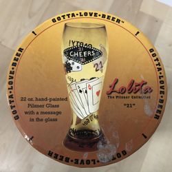 “21” Hand Painted Pilsner Glass 