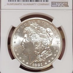 1881 S Morgan Dollar $1 Silver Ms66 