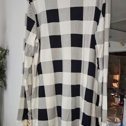 New Plaid Print Long Sleeve T-Shirt 
3XL