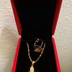 Necklace And Ring Gift Set New 