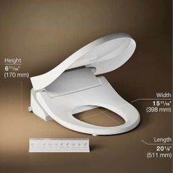 PureWash E815 Electric Bidet Seat for Elongated Toilets in White