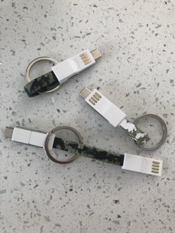 3in1 iPhone Micro-USB USB & USB-C Charger Hand Painted glow in the dark