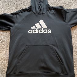 Black Athletic Adidas Hoodie (size L) 