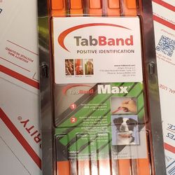 500 Orange 20" TabBand Max Dog Identification Collars