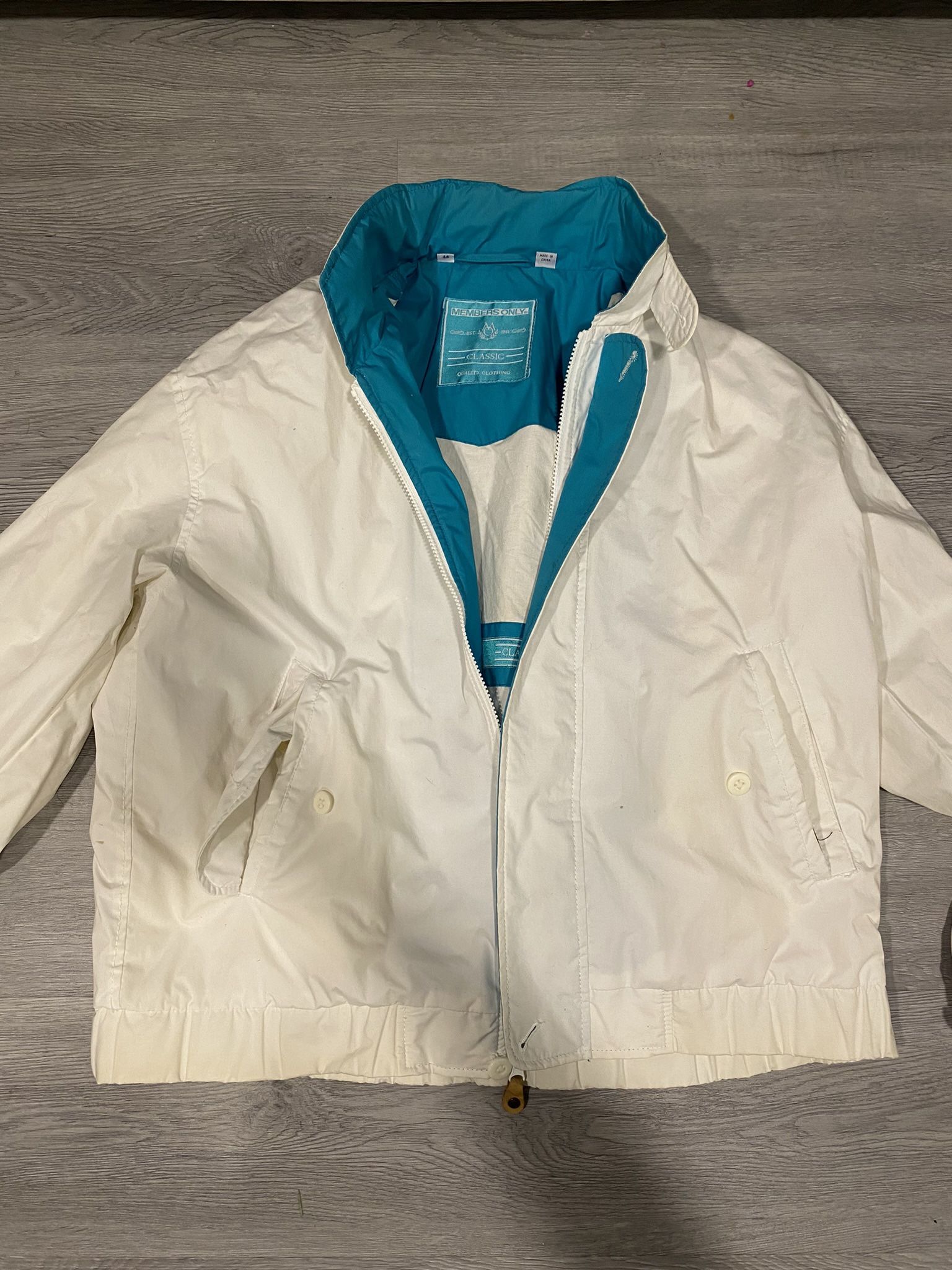 Size 44 Vintage Members Only Jacket Off White Cream