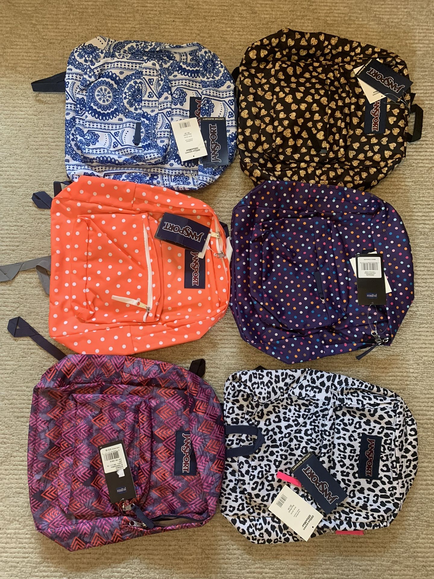 Jansport Super Break Backpacks New with Tags Lifetime Warranty Sale
