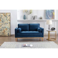 Brand New Blue Or Green Linen Loveseat (57 x 33.5 x 32H)