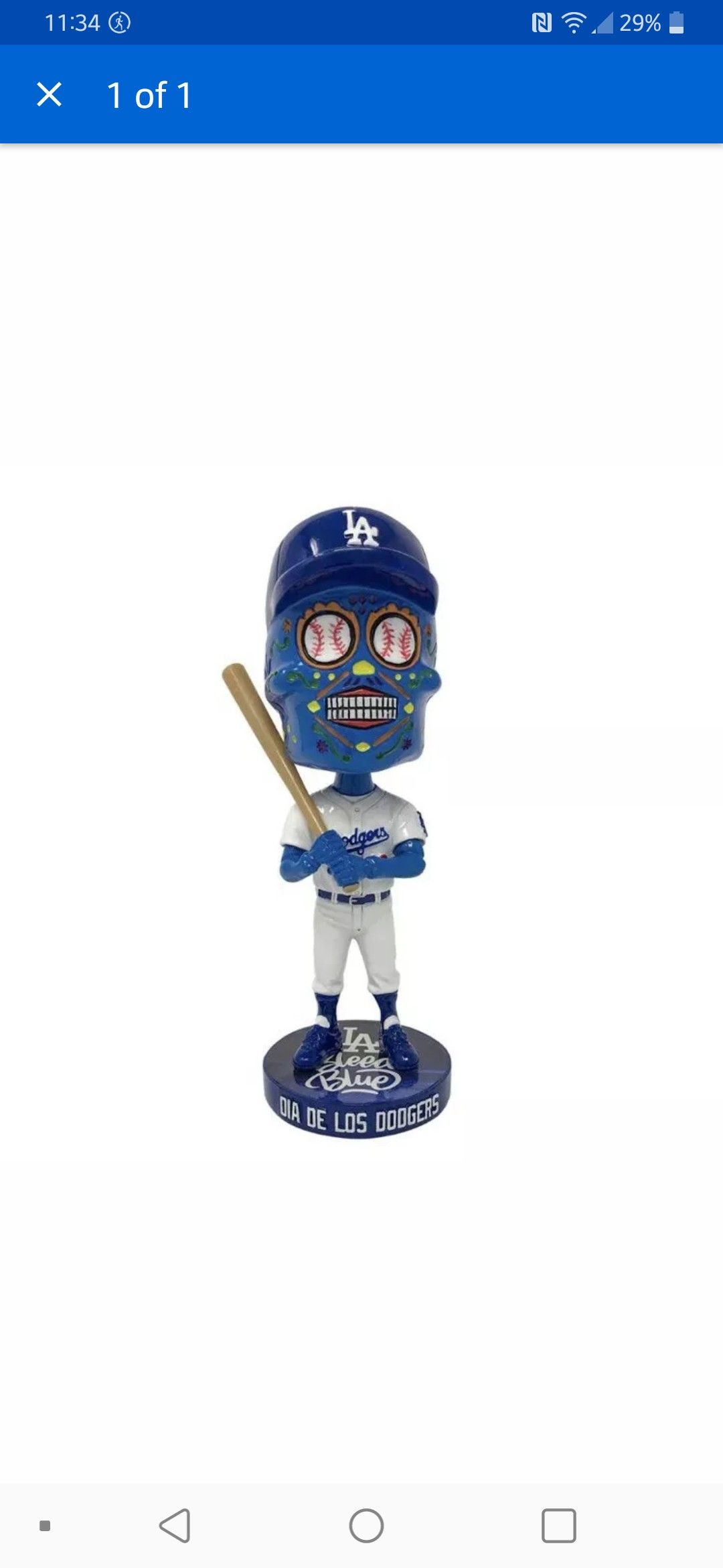 9/20 Dodgers Dia De Los Muertos BOBBLHEAD