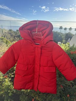 Girls Toddler Jacadi Red Puffer Jacket