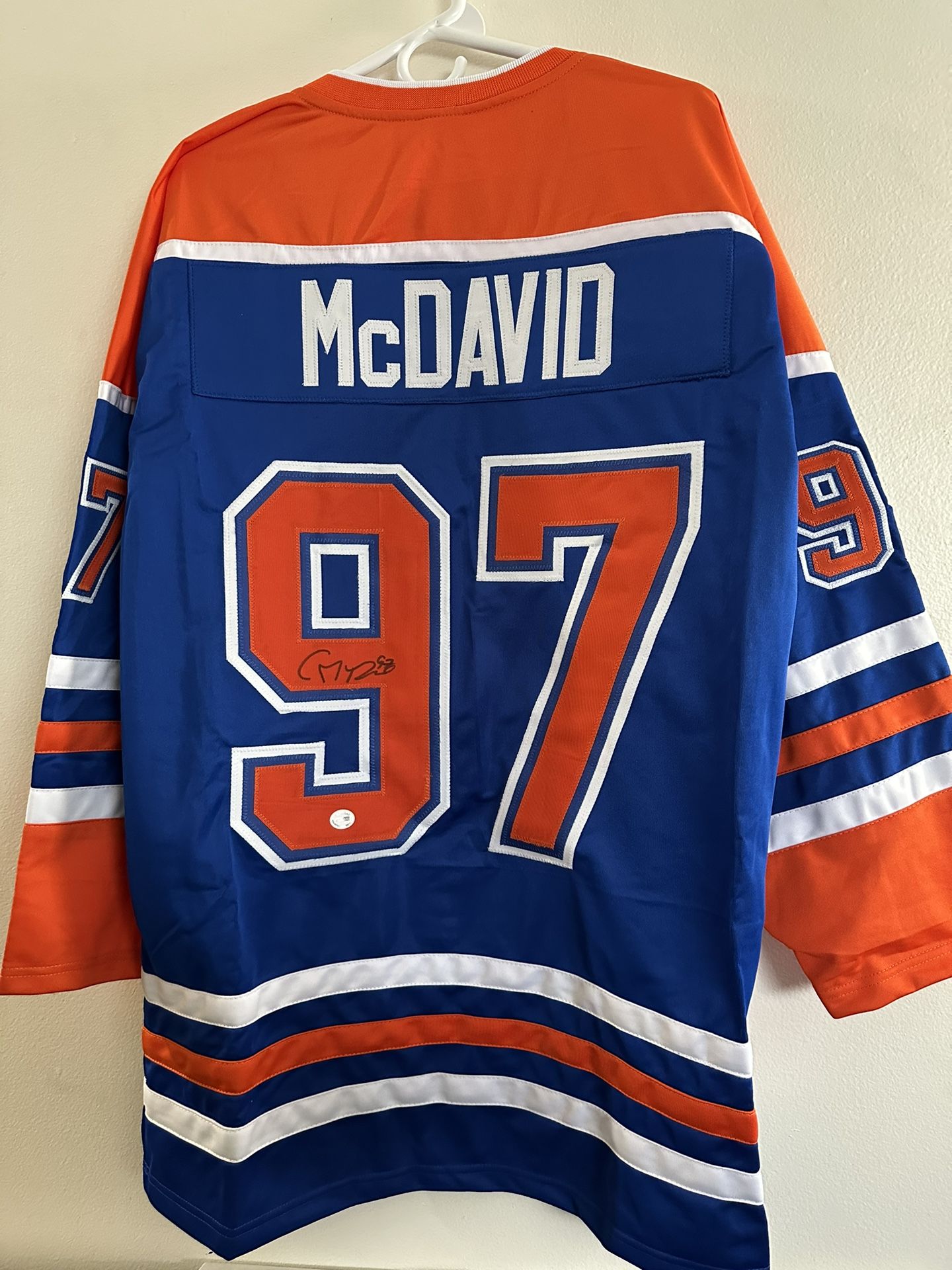 Connor McDavid signed Edmonton Oilers custom autographed jersey w/COA - XL - 021