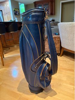 Retro Wilson Leather Cart Golf Bag