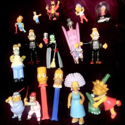 VTG Simpons lot of 16 pieces 🛹 incl spooky, horror, baseball & pez dispensers