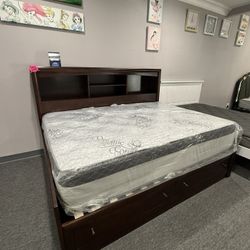 Full Bed Frame With Storage 