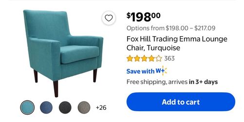 Turquoise Accent Chair