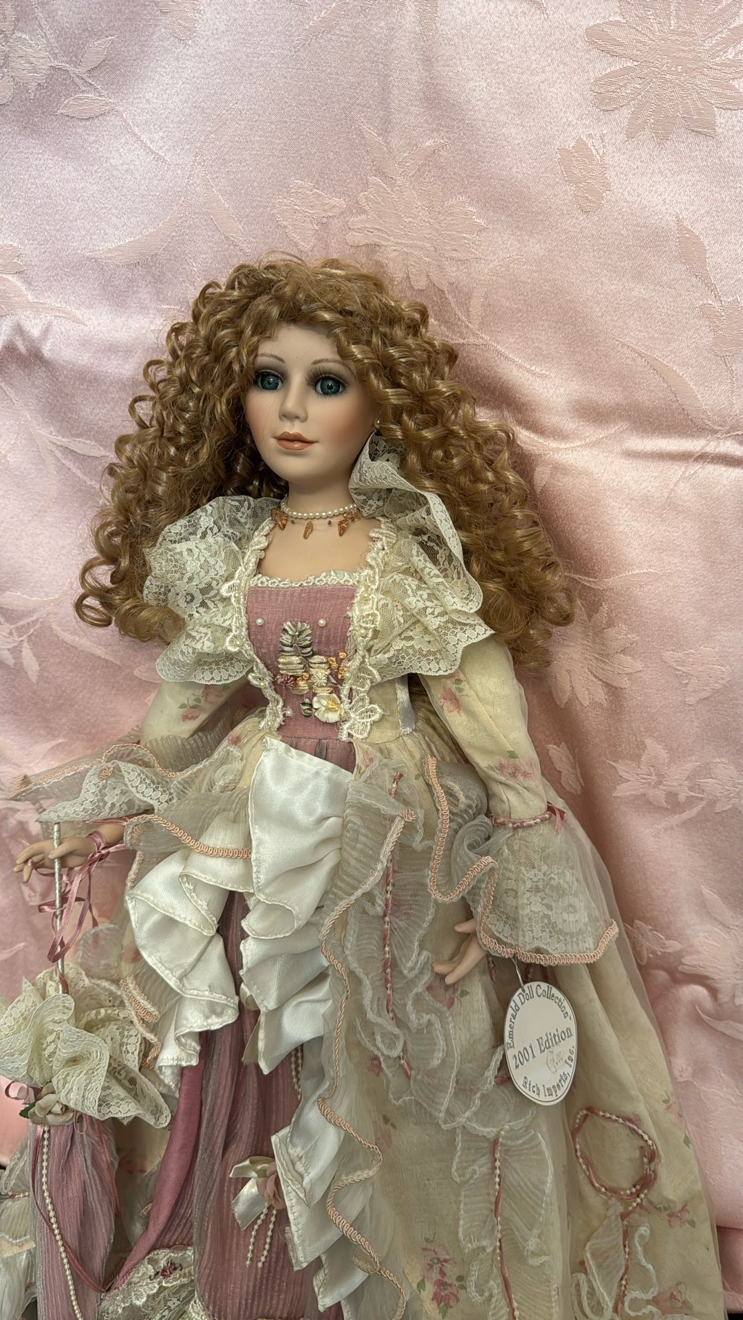 Angela Porcelain Doll 2001 Edition 27 Inches Tall