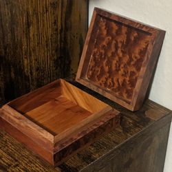 Burl Wood Trinket Box