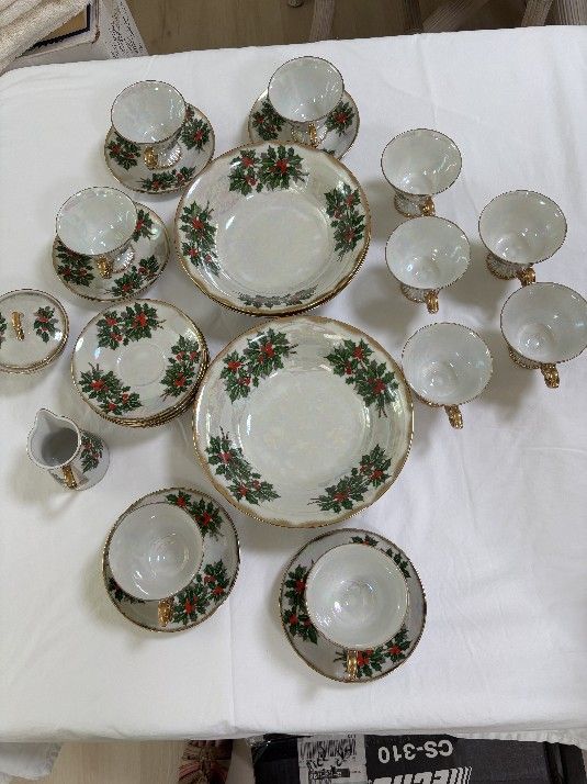 Antique Tea Cups , Saucers ,and Serving Bowls