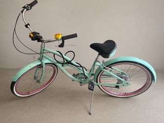 Electra Women’s 7-Speed Beach Cruiser – 26” Wheels + Detachable Basket & Cute Emoji  Bell $300 OBO