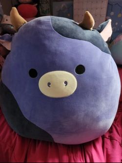 Squishmallows Purple And Black Cow Large Plush