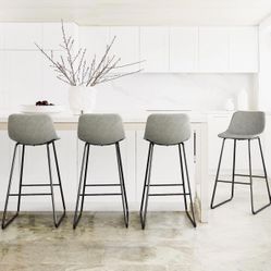 Modern Counter Height Barstools for High Table Kitchen Island Chair 30",Grey