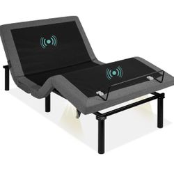G-Ergonomic Twin XL Size Adjustable Bed Frame, Electric Base w/Wireless Remote Control, Nightlight, Massager, 2 USB Ports