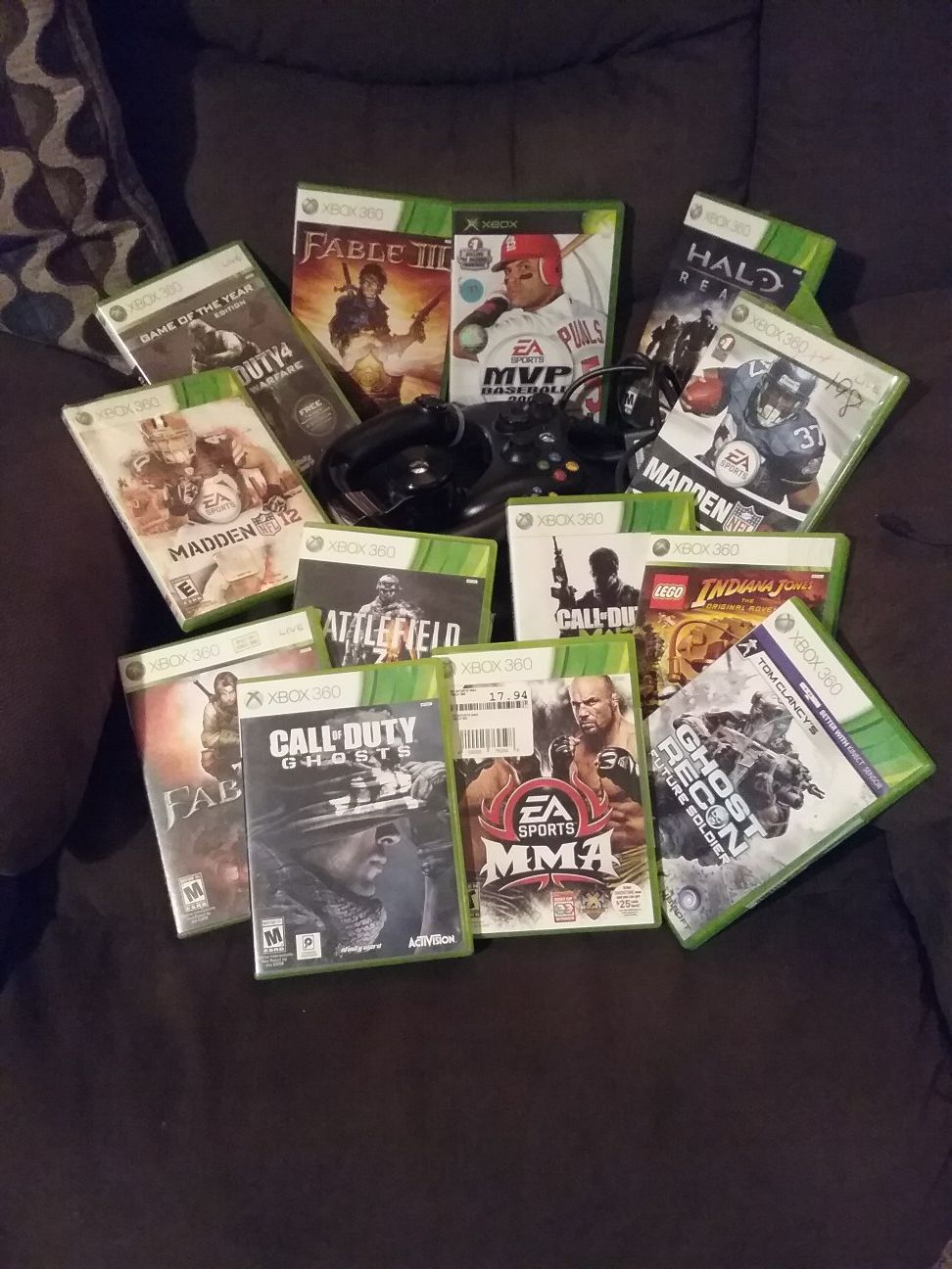 Xbox 360 and 14 games.