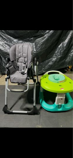 Baby walker and high chair