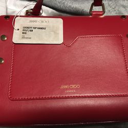 New Jimmy Choo Handbag Red With Tag