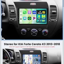DSP 4+64G] Android 15 Car Stereo for KIA Cerato K3 Forte 2013-2018, Hikity 10'' Touchscreen KIA Radio Wireless Carplay Android Auto FM/RDS/32EQ Blueto