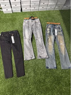 Purple jeans