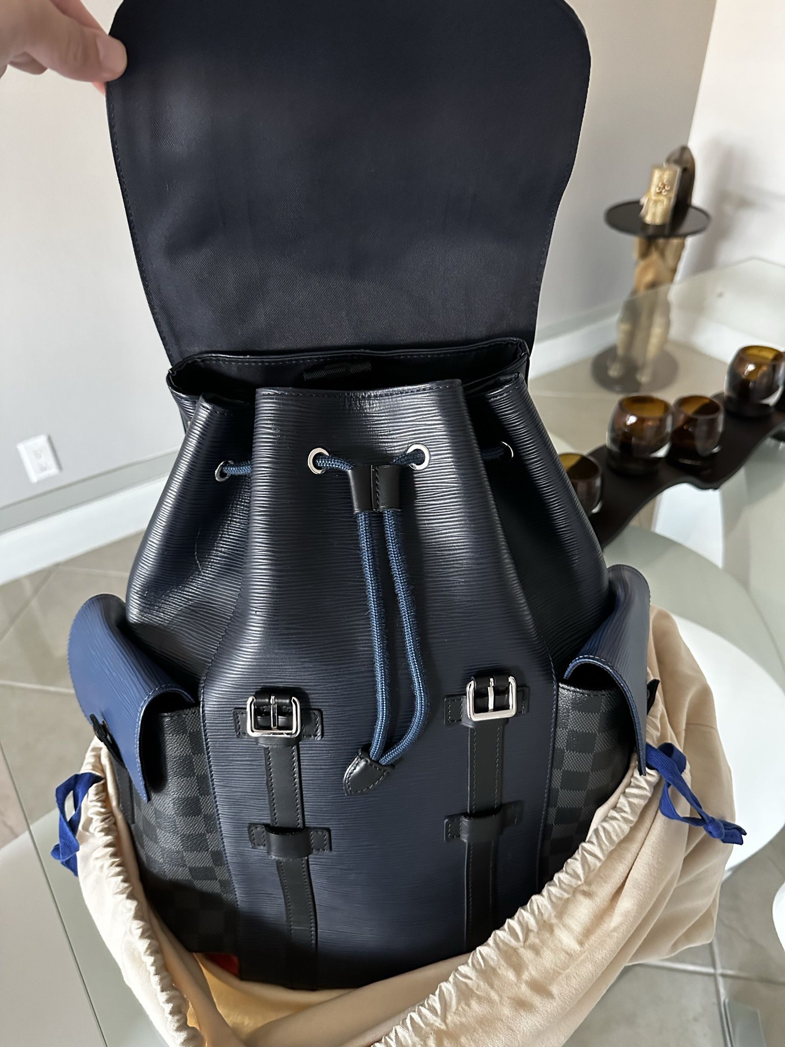 Louis Vuitton Christopher Backpack Limited Edition Damier Graphite Pixel PM  at 1stDibs