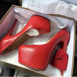 Christian Louboutin Red Daffodile 160mm Platform