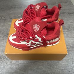 Louis Vuitton Red Skate Shoes 