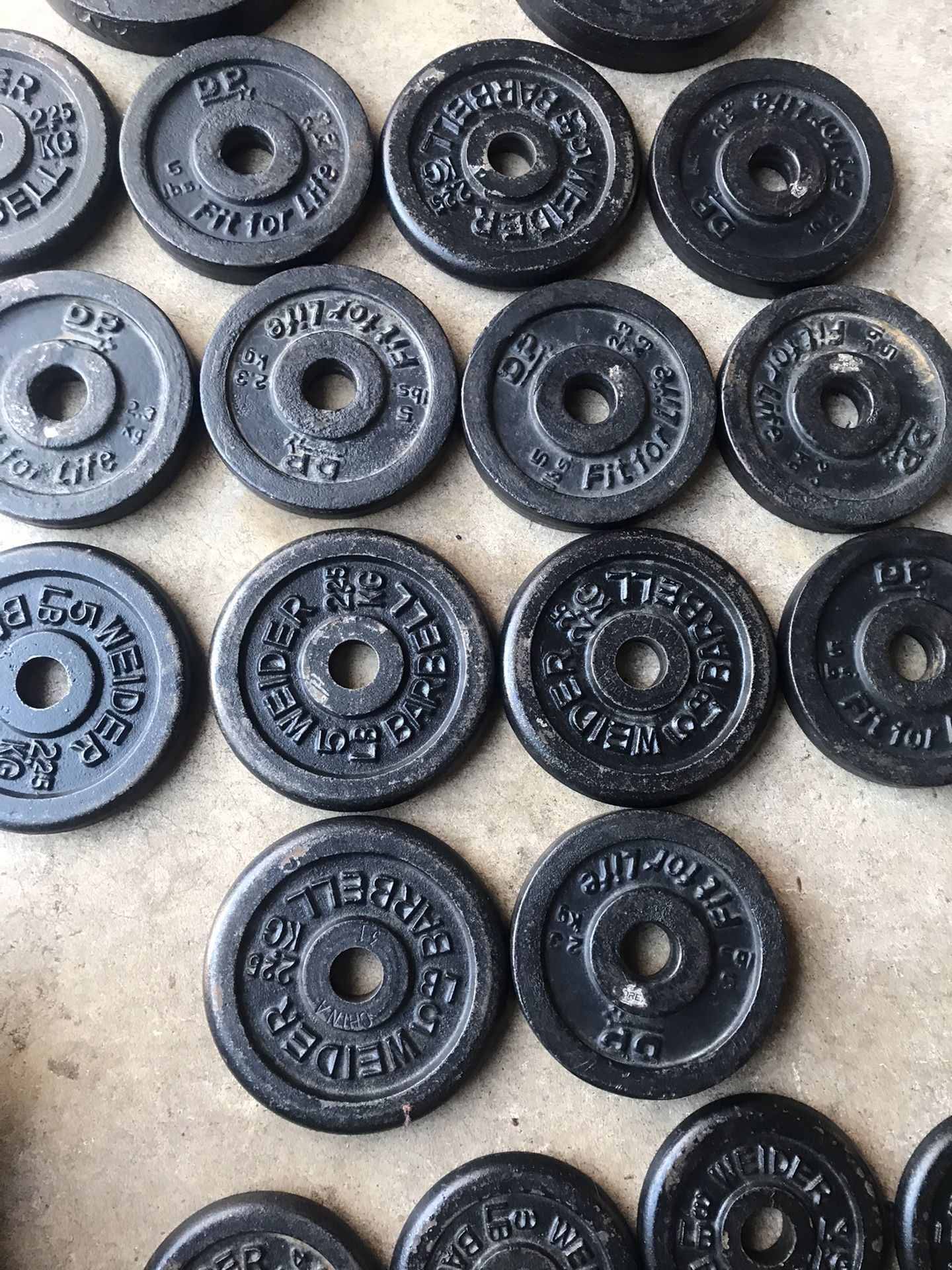 100 Lbs of Standard 1 inch Weights Plates