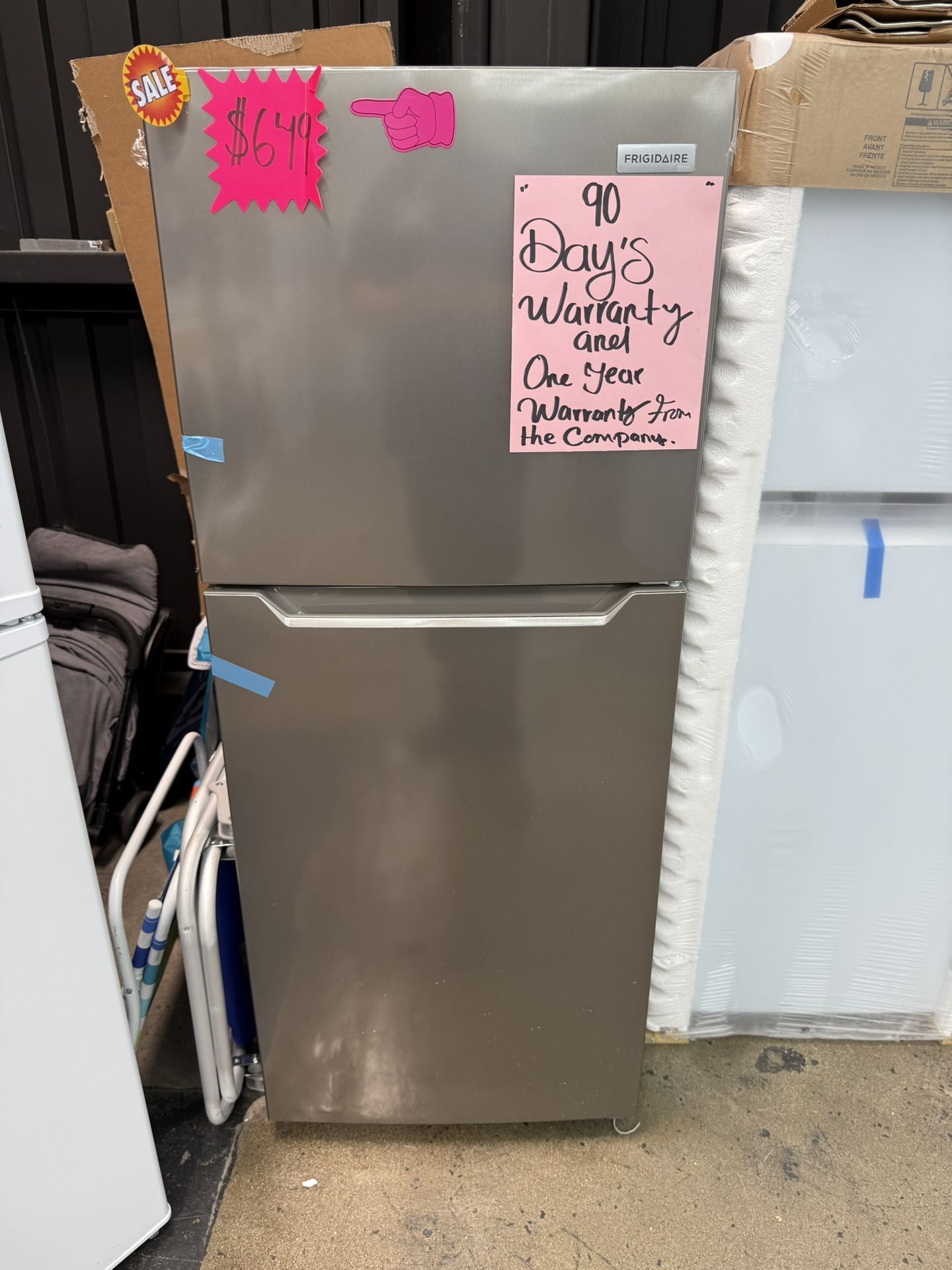 Frigidaire stainless steel 10 cubic feet refrigerator