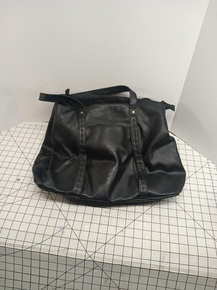 Women's Large Leather Handbag 3 Large Zippered Pockets