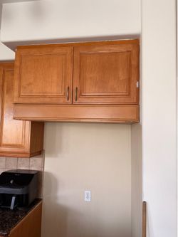 Free Wooden Kitchen Wall Cabinet with Flip-Down Storage 39x24
