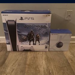 New Ps5 With 2 Controllers Ps5 Headset & Gold Of War