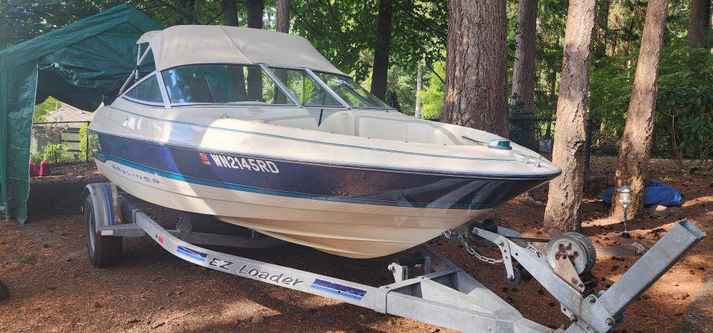 Bayliner Capri 17 Ft Mercury Outboard And Galvanized Trailer 