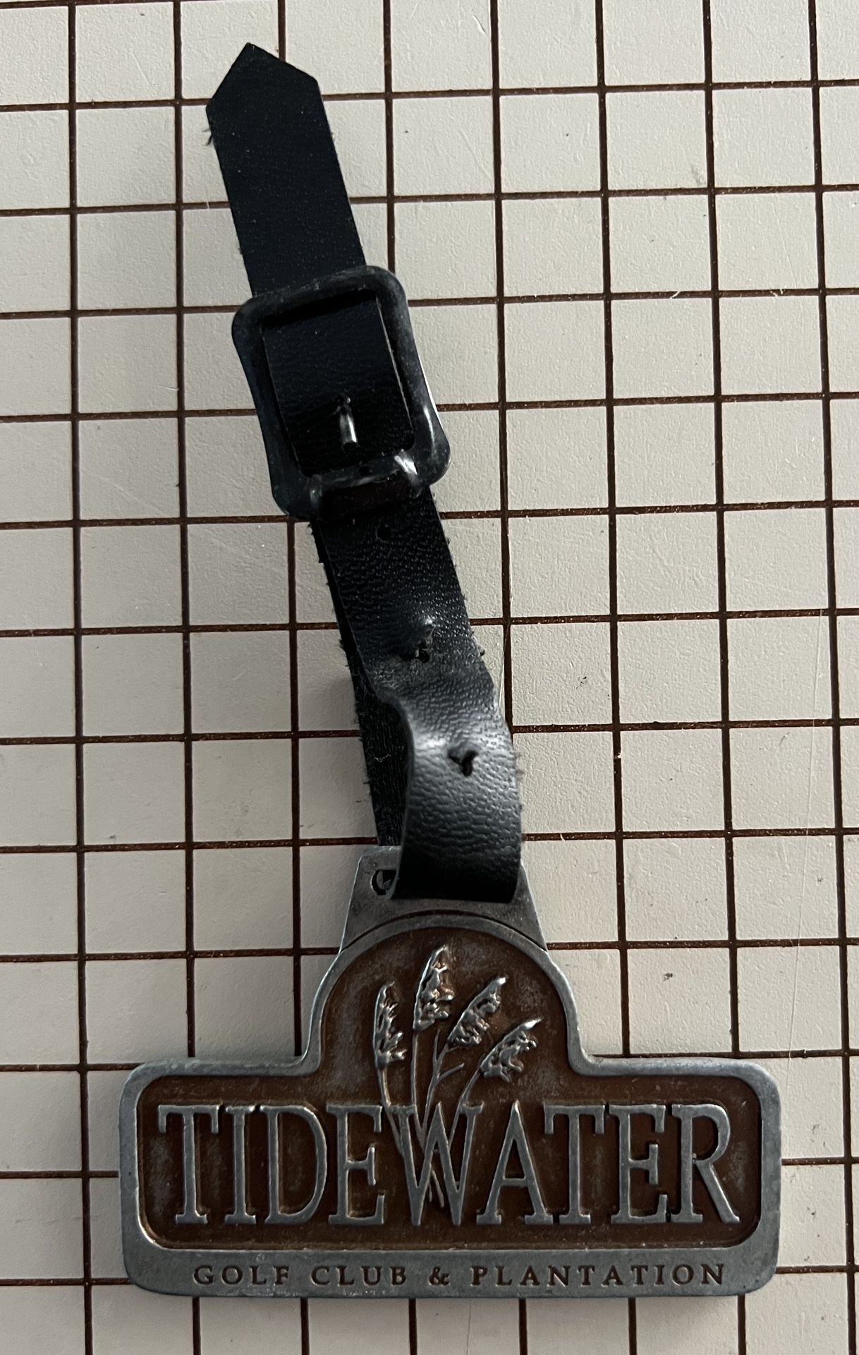 Tidewater Golf Club & Plantation Pocket Watch Medal Leather Strap Keychain