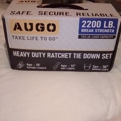 Augo Heavy Duty Ratchet Straps 