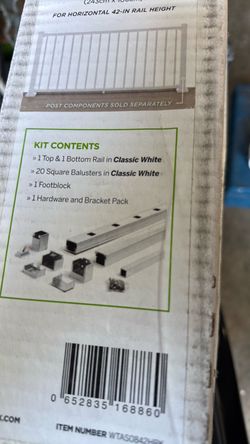 TREX White rail kit 8x42 aluminum 2 boxes